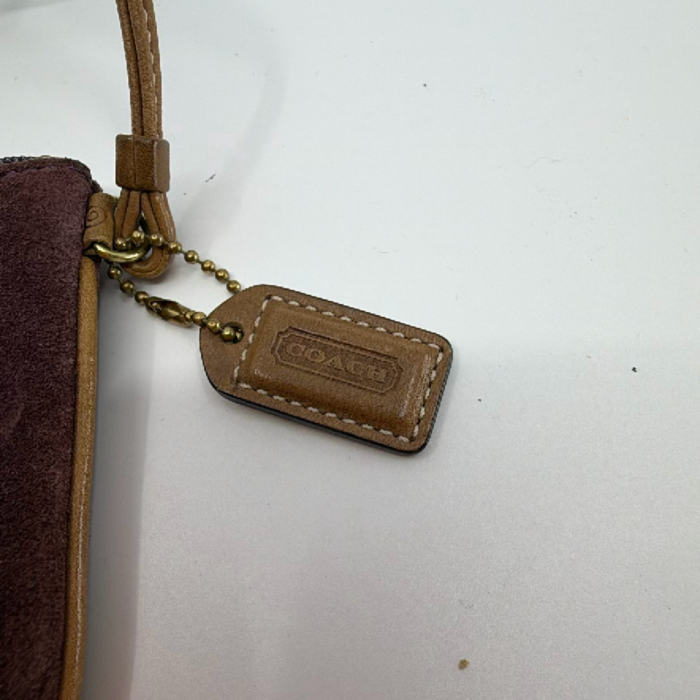 Coach Purple Suede Leather Wristlet - Picture 7 of 8